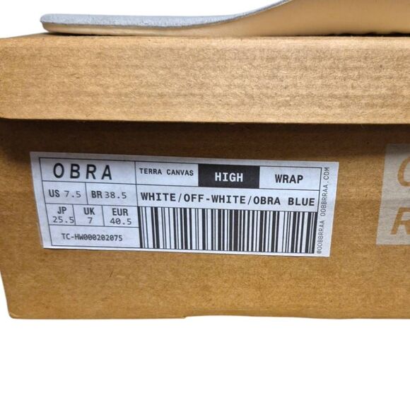 Terra Canvas High Full Cap - White/Off White/Obra Blue Sz US M7.5 Eu 40.5 - Picture 9 of 9